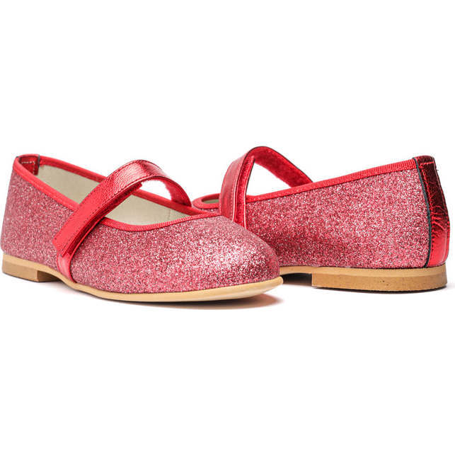 Classic Glitter Mary Janes, Red