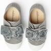 Suede Bow Sneakers, Grey - Sneakers - 3 - thumbnail