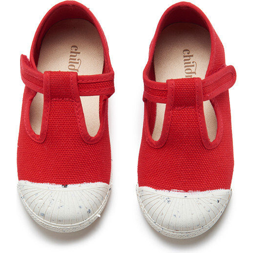 Charlie ECO-Friendly T-Band Sneakers, Red - T-Straps - 3