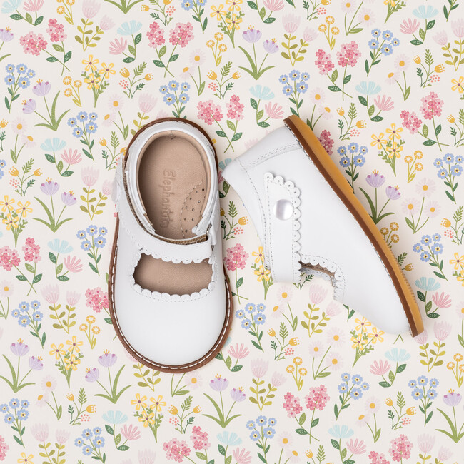 Toddler Mary Jane, White - Crib Shoes - 4