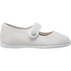 Linen Mary Jane, White - Mary Janes - 2 - thumbnail