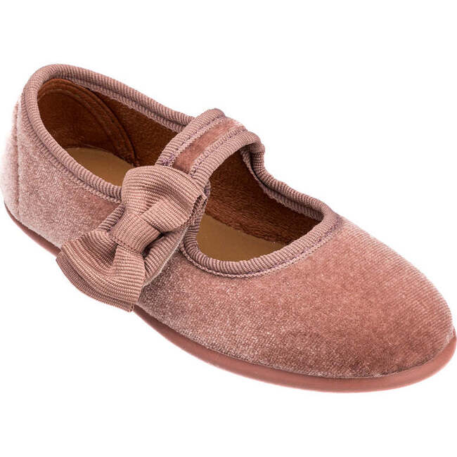 Velvet Bow Mary Jane, Rose