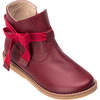 Sunny Bootie with Bow, Red - Booties - 2 - thumbnail