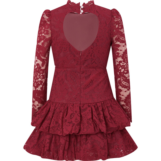 Rosella Lace Sleeve Mini Dress, Red
