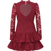 Rosella Lace Sleeve Mini Dress, Red - Dresses - 2