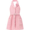 Odelia Tweed Mini Dress, Pink - Dresses - 1 - thumbnail