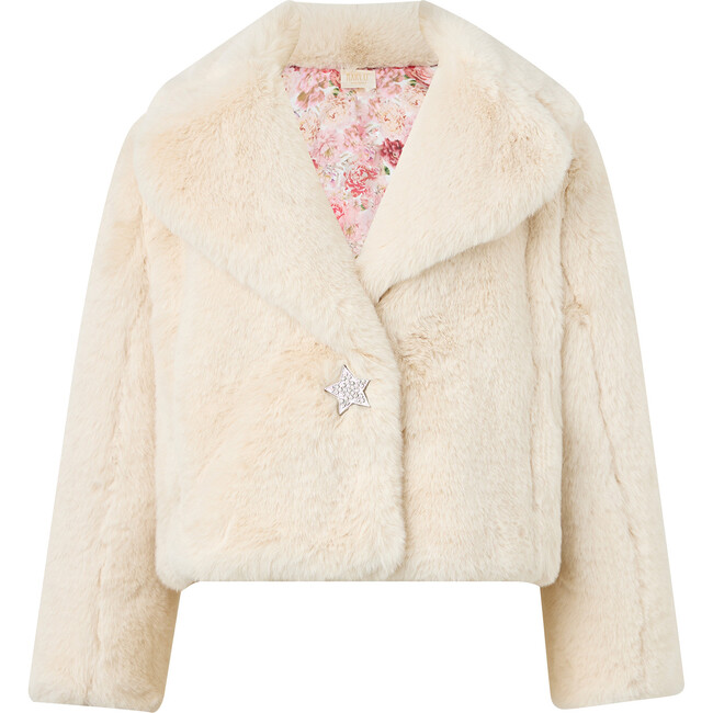 Lucia Fur Jacket, Creme
