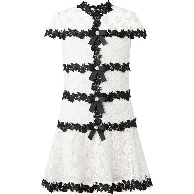 Aveline Embroidered Mini Dress, Ivory