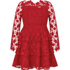 Cora Embroidered Mini Dress, Red - Dresses - 1 - thumbnail