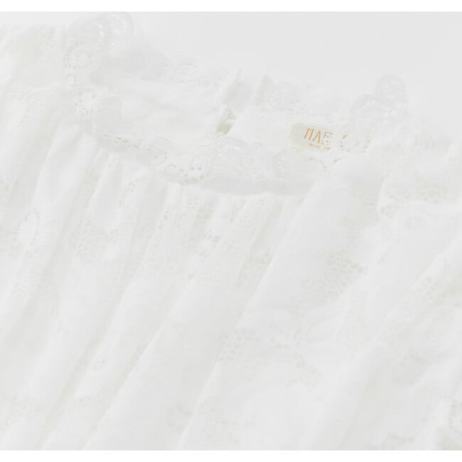 Rosella Lace Mini Dress, Ivory - Dresses - 3