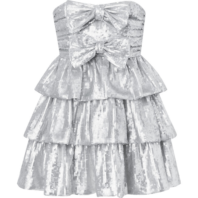 Aubree Mini Dress, Silver