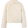 Lucia Fur Jacket, Creme - Jackets - 2 - thumbnail
