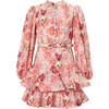 Amelia Sleeve Mini Dress, Floral - Dresses - 1 - thumbnail
