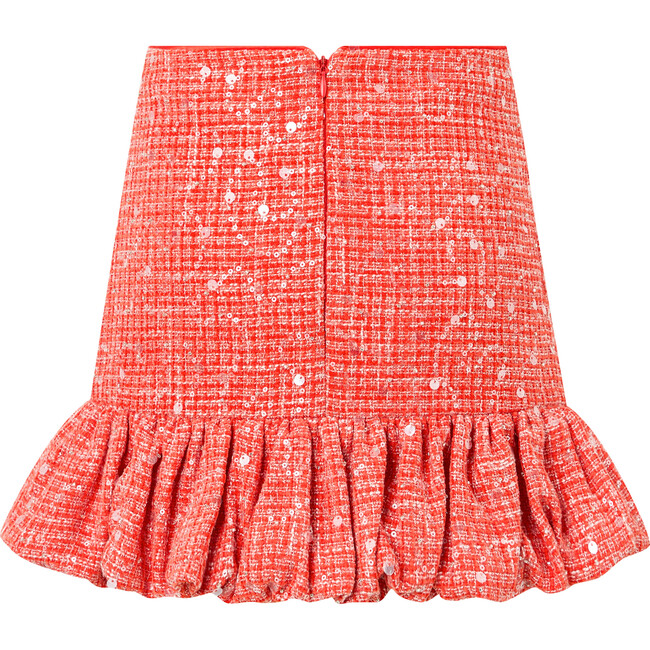 Odelia Tweed Mini Skirt, Red