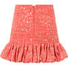 Odelia Tweed Mini Skirt, Red - Skirts - 2 - thumbnail