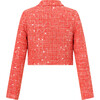 Odelia Tweed Jacket, Red - Jackets - 2 - thumbnail