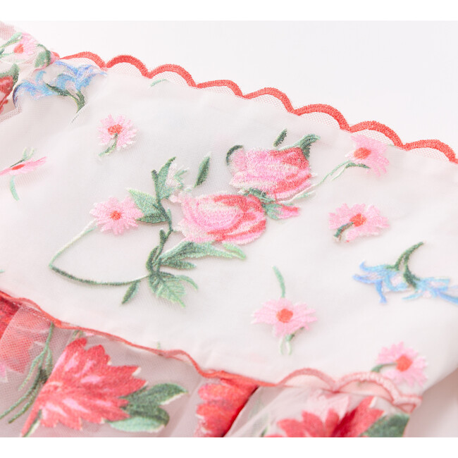 Lillia Embroidered Mini Dress, Floral - Dresses - 3