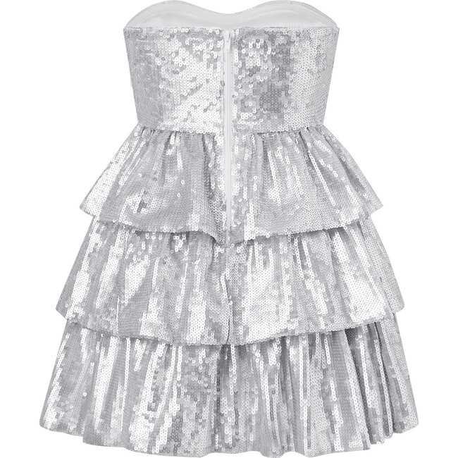 Aubree Mini Dress, Silver