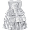 Aubree Mini Dress, Silver - Dresses - 2