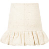 Odelia Tweed Mini Skirt, Creme - Skirts - 2