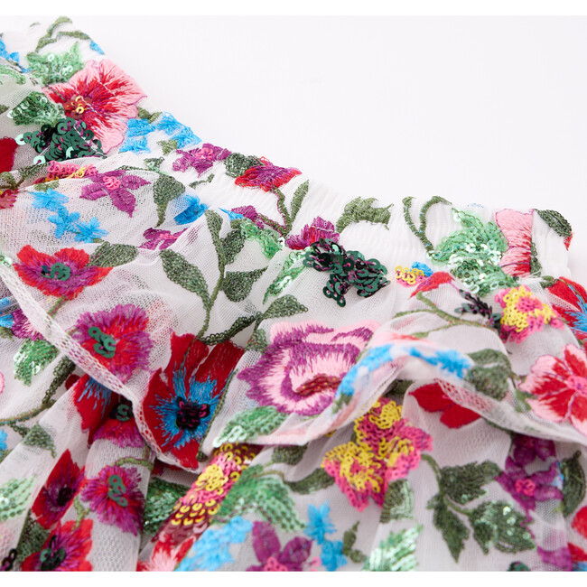 Myla Embroidered Mini Skirt, Floral - Skirts - 3