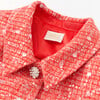 Odelia Tweed Jacket, Red - Jackets - 3 - thumbnail