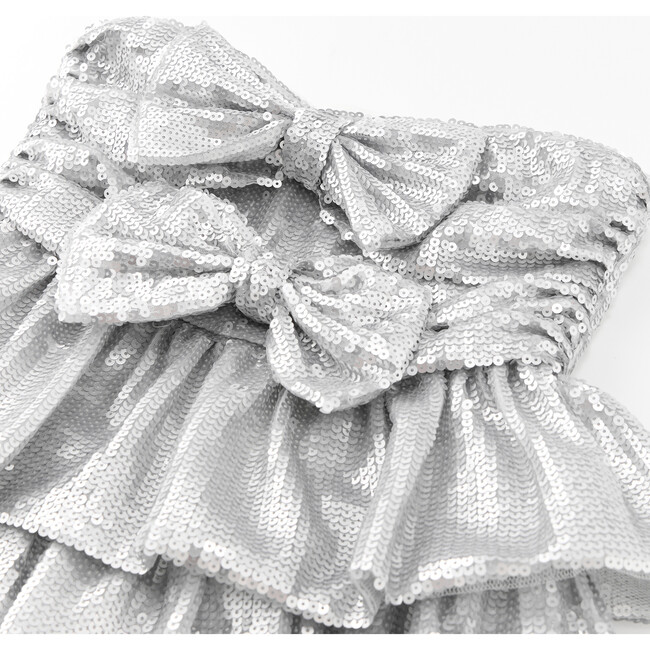 Aubree Mini Dress, Silver - Dresses - 3