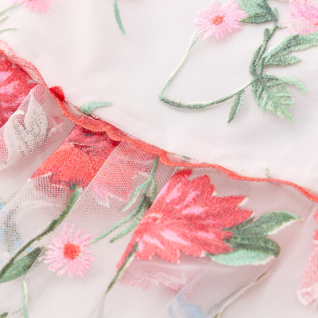 Lillia Embroidered Mini Dress, Floral - Dresses - 5