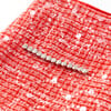 Odelia Tweed Mini Skirt, Red - Skirts - 4 - thumbnail