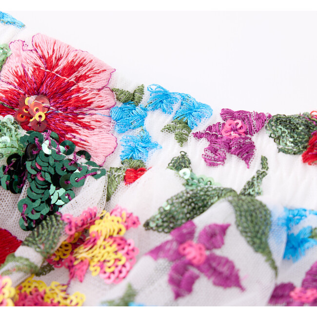 Myla Embroidered Mini Skirt, Floral - Skirts - 4