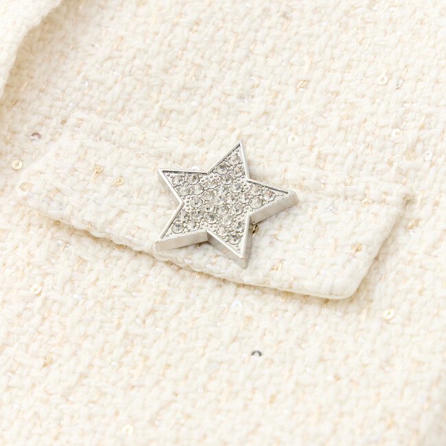 Odelia Tweed Jacket, Creme - Jackets - 5