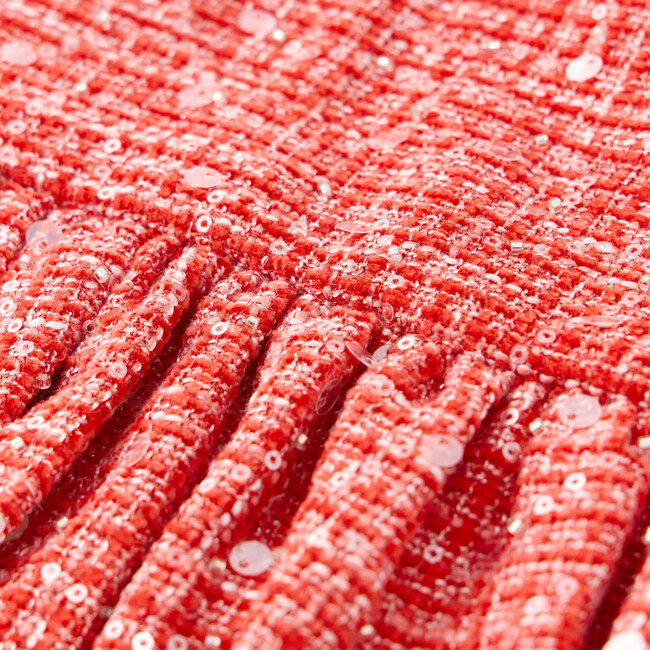 Odelia Tweed Mini Skirt, Red - Skirts - 5