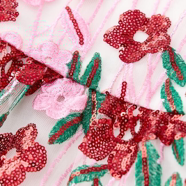 Shyla Embroidered Mini Dress, Floral - Dresses - 5