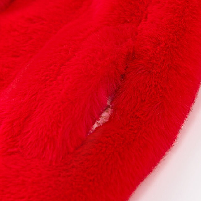 Lucia Fur Jacket, Red - Jackets - 6