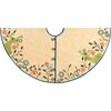 Handmade Christmas Tree Skirt in Jute - Embroidered Forest Scene - 60" - Tree Skirts - 1 - thumbnail