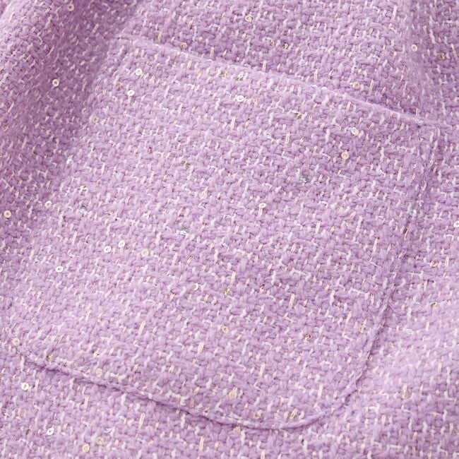 Odelia Tweed Mini Dress, Purple - Dresses - 7