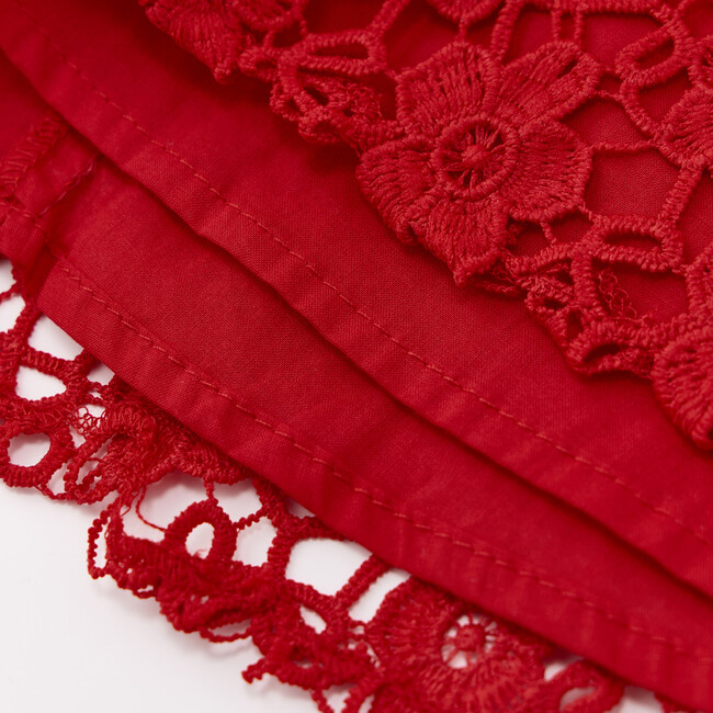 Cora Embroidered Mini Dress, Red - Dresses - 6