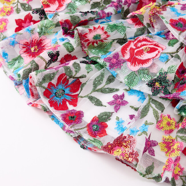 Myla Embroidered Mini Skirt, Floral - Skirts - 6