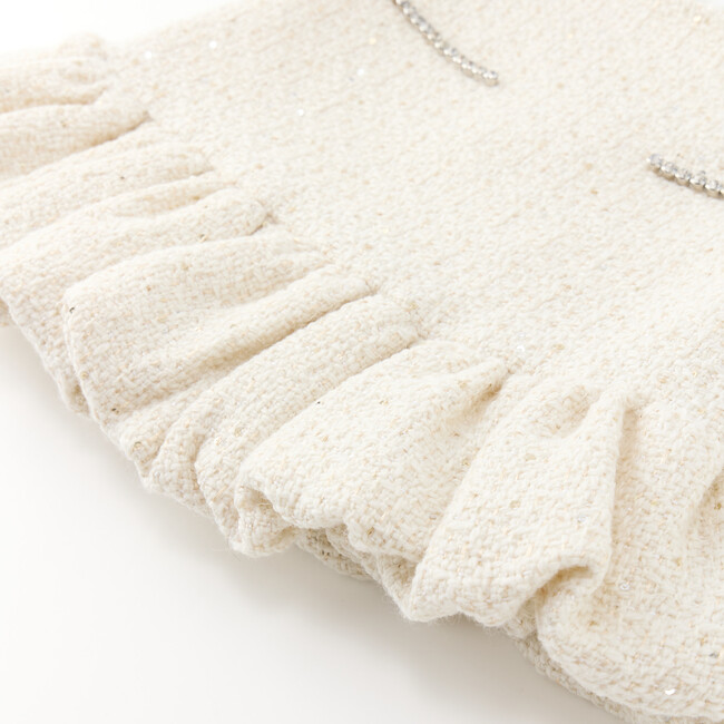 Odelia Tweed Mini Skirt, Creme - Skirts - 6