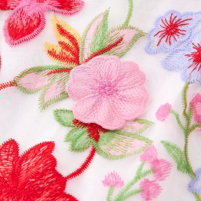 Arabella Embroidered Mini Dress, Floral - Dresses - 7