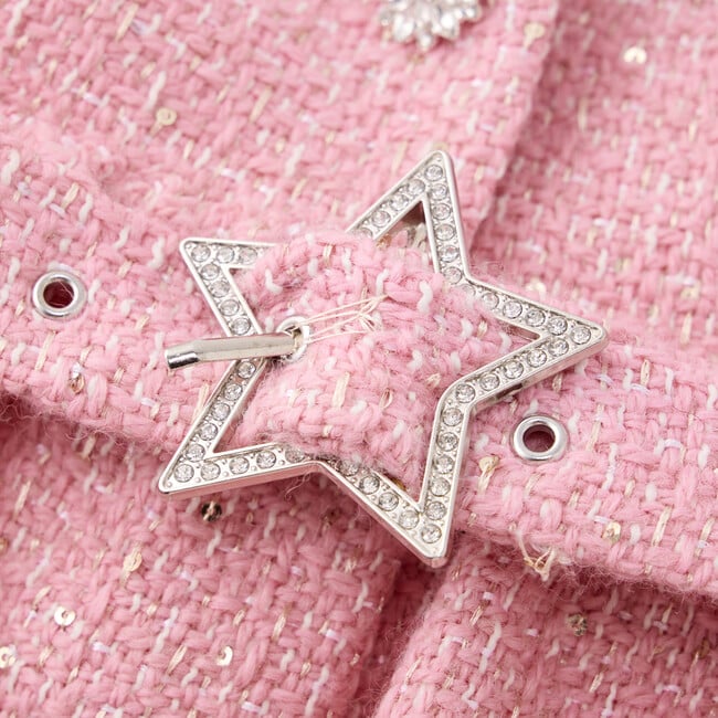 Odelia Tweed Mini Dress, Pink - Dresses - 7