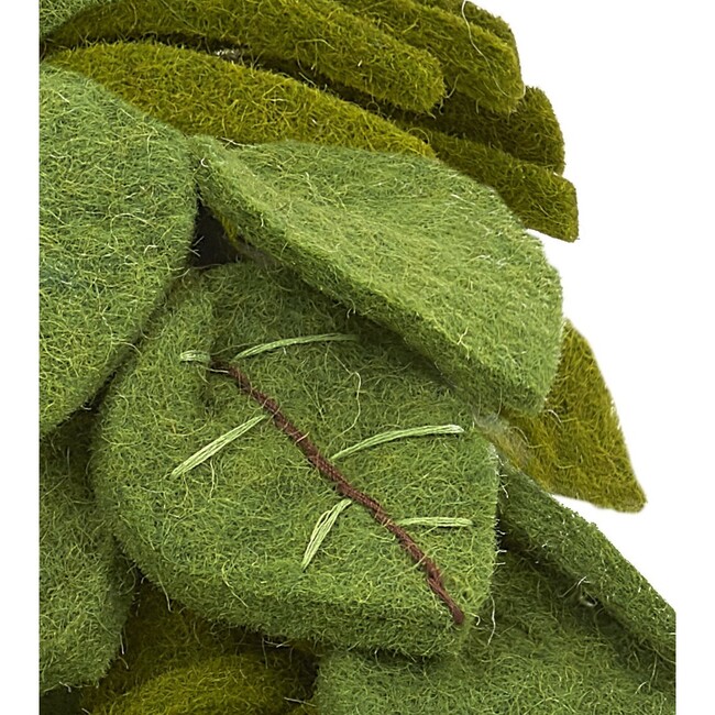 Green Leaves Wreath with Embroidery