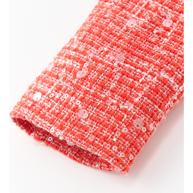 Odelia Tweed Jacket, Red - Jackets - 6