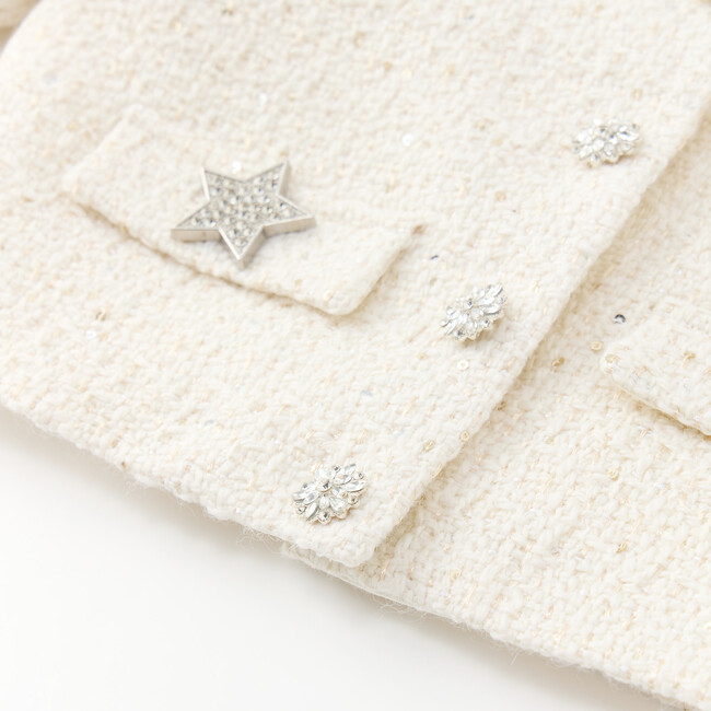 Odelia Tweed Jacket, Creme - Jackets - 7