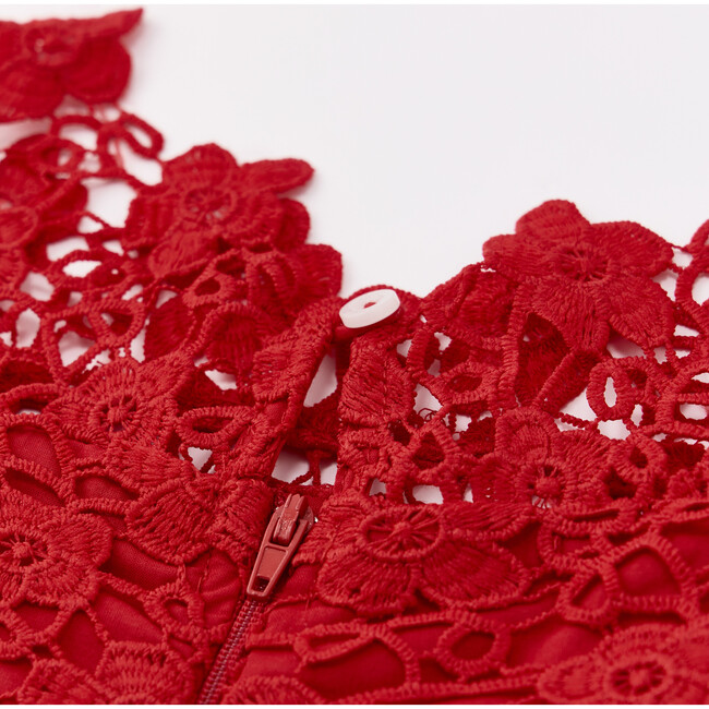 Cora Embroidered Mini Dress, Red - Dresses - 7