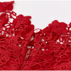Cora Embroidered Mini Dress, Red - Dresses - 7 - thumbnail