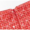 Odelia Tweed Mini Skirt, Red - Skirts - 8 - thumbnail
