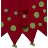 Handmade Felt Christmas Tree Skirt - Jester in Red and Green - 60" - Tree Skirts - 3