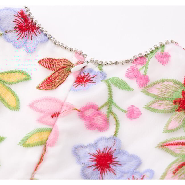 Arabella Embroidered Mini Dress, Floral - Dresses - 9