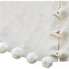 Handmade Felt Christmas Tree Skirt - Cream Pom Poms on Cream - 63" - Tree Skirts - 3